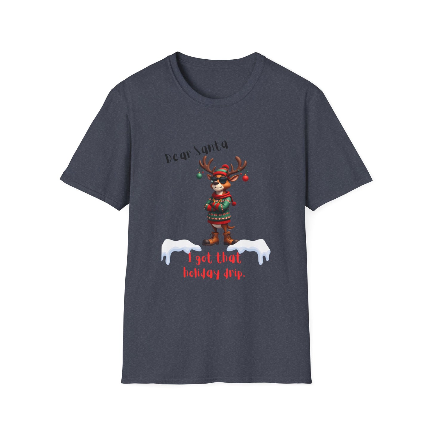 Cool Reindeer Christmas DripDear Santa