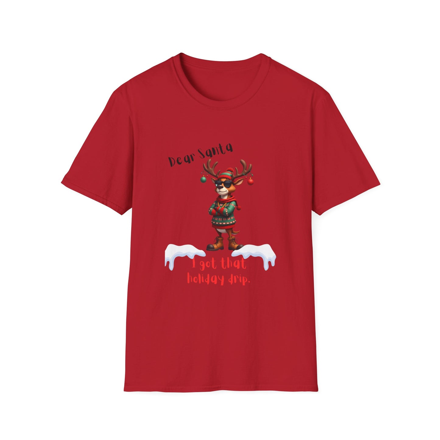 Cool Reindeer Christmas DripDear Santa