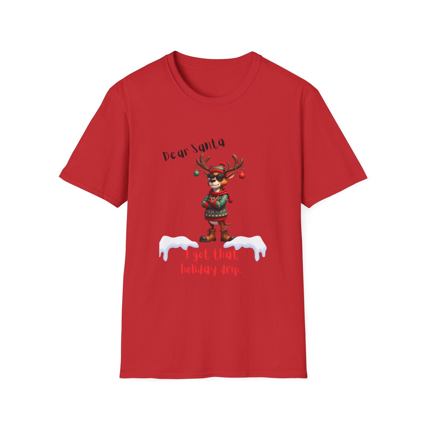 Cool Reindeer Christmas DripDear Santa