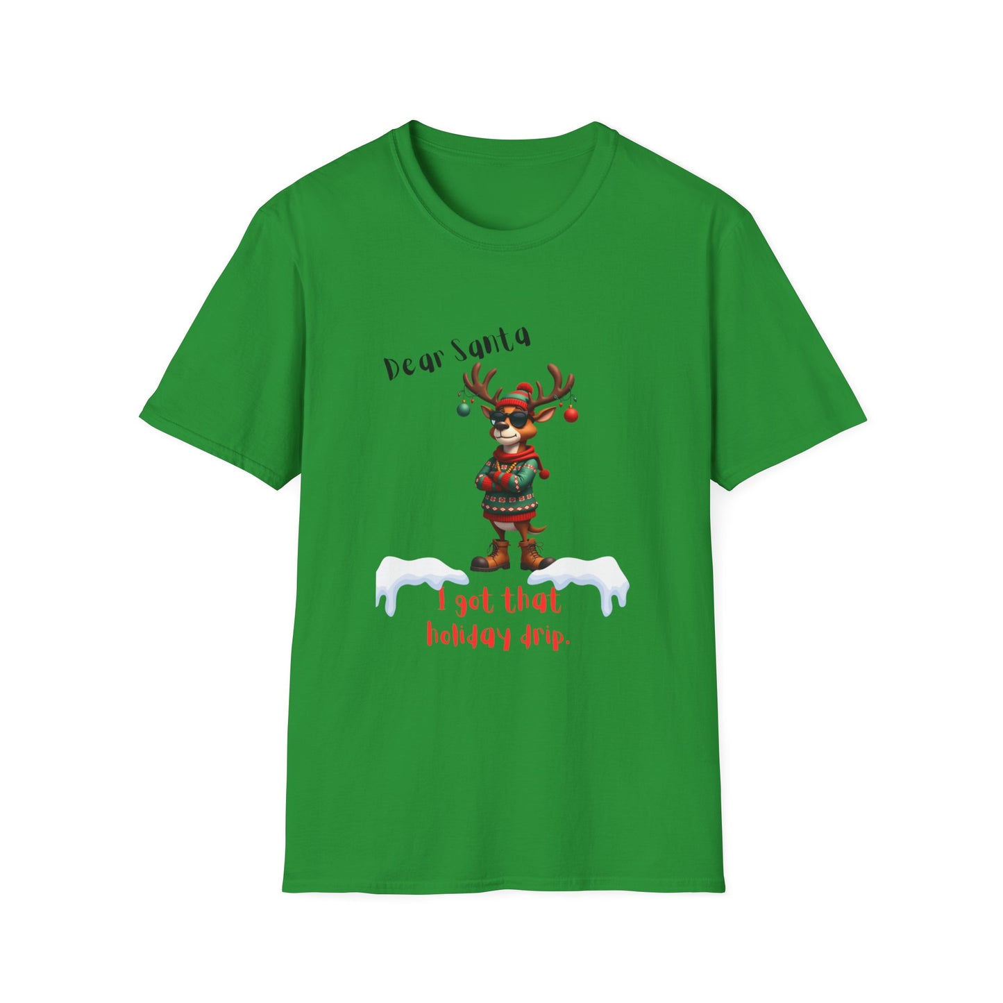 Cool Reindeer Christmas DripDear Santa