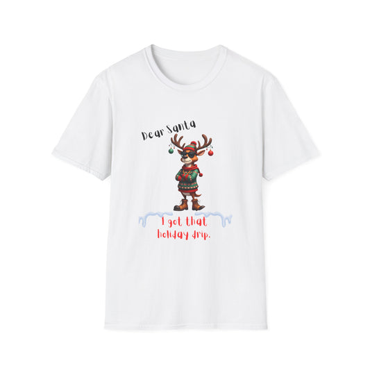 Cool Reindeer Christmas DripDear Santa