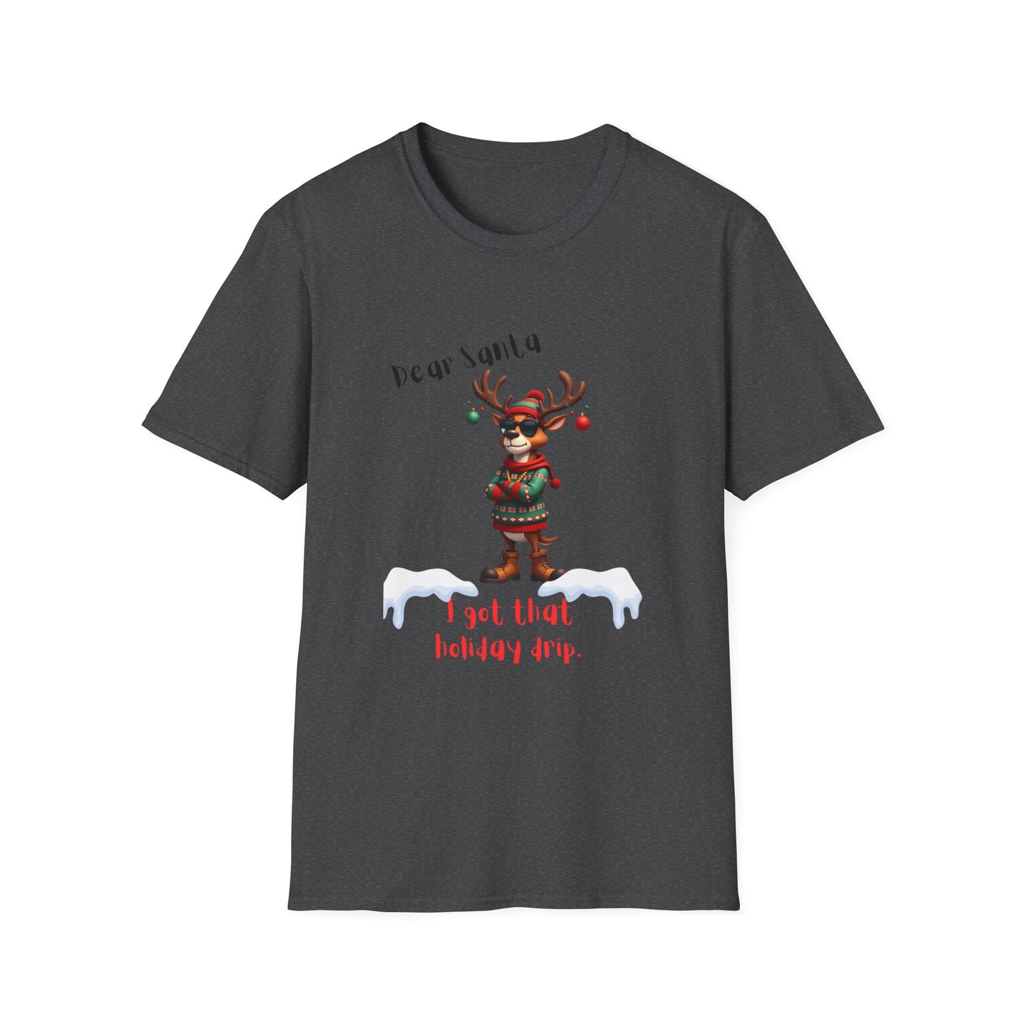 Cool Reindeer Christmas DripDear Santa