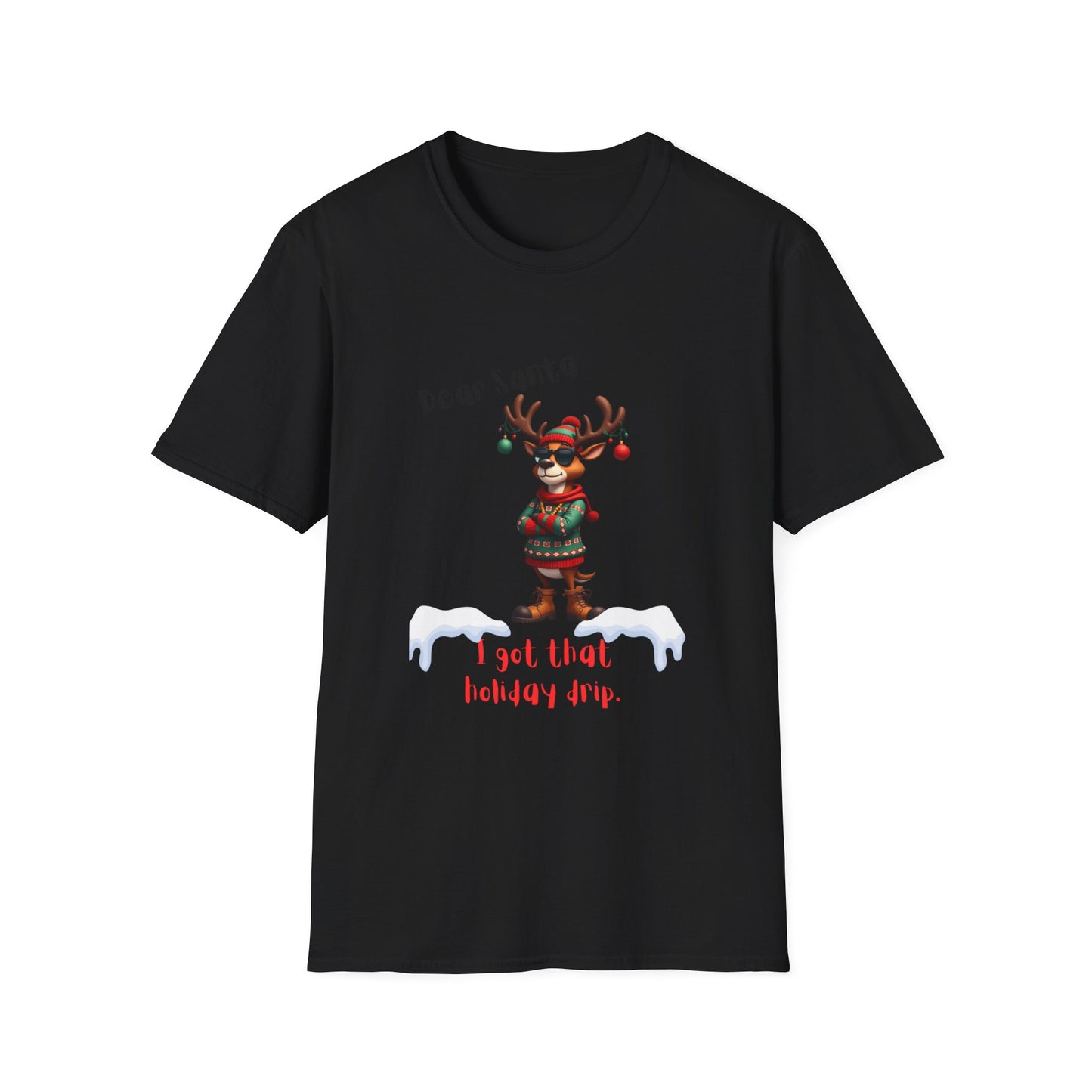 Cool Reindeer Christmas DripDear Santa