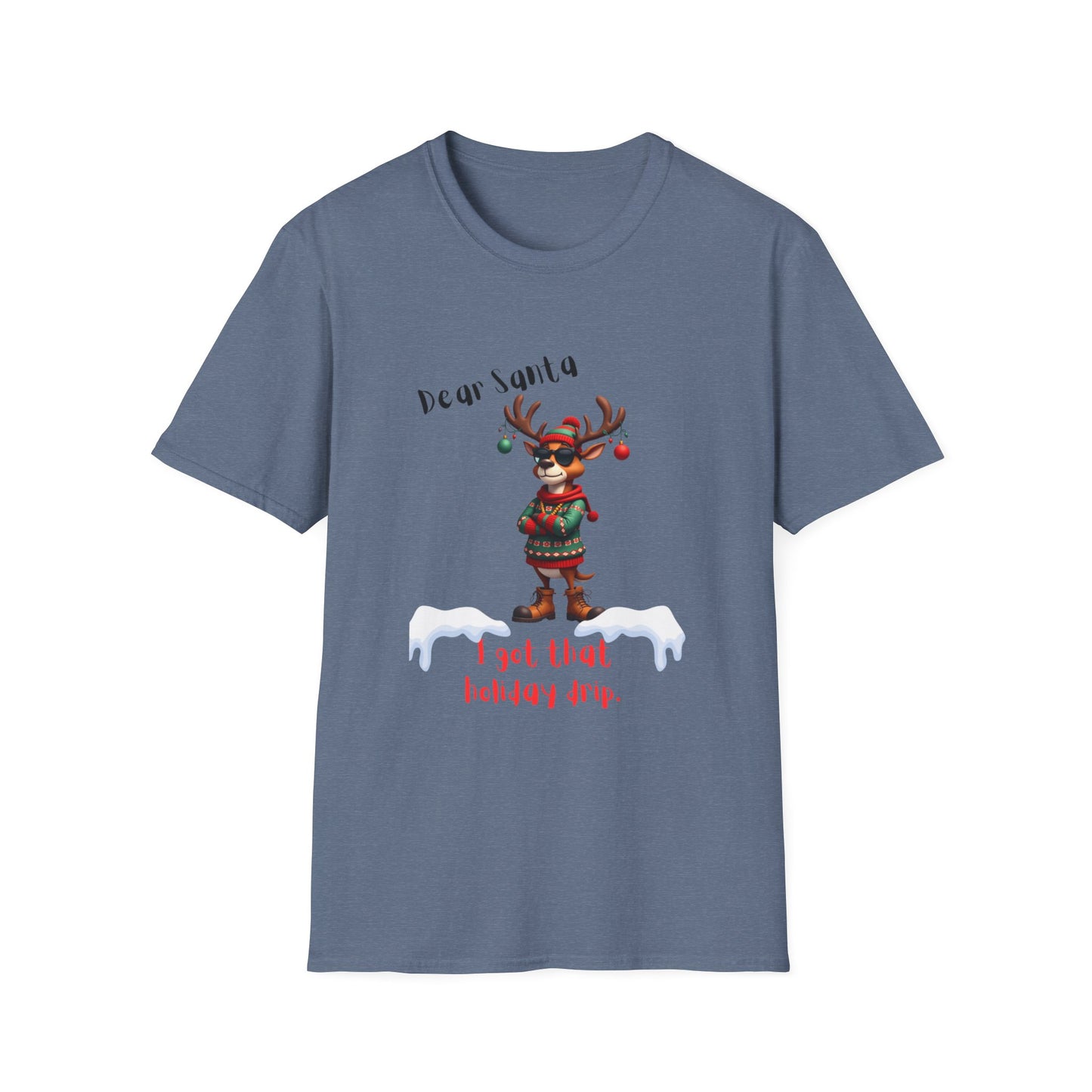Cool Reindeer Christmas DripDear Santa