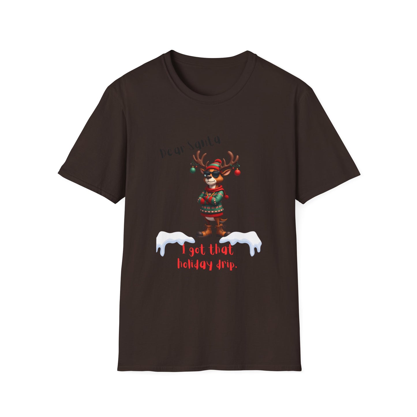 Cool Reindeer Christmas DripDear Santa