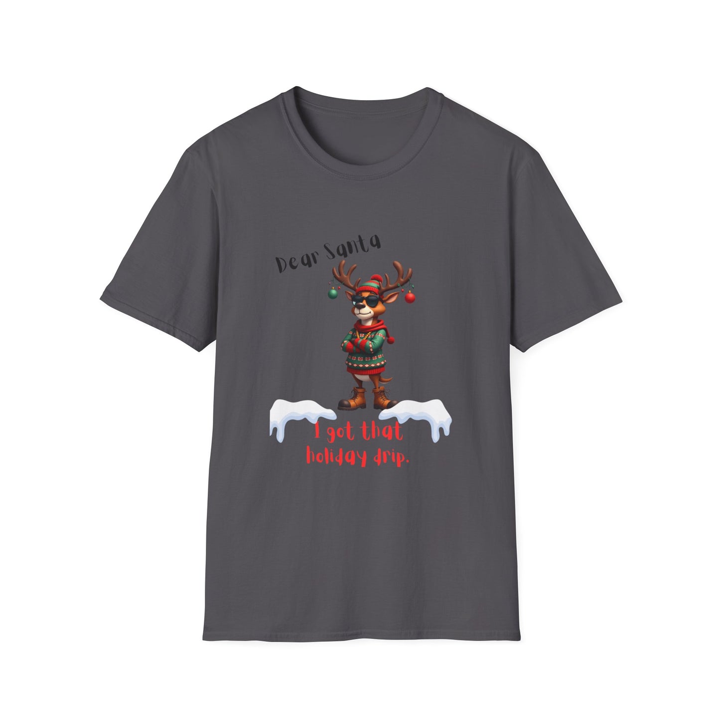 Cool Reindeer Christmas DripDear Santa