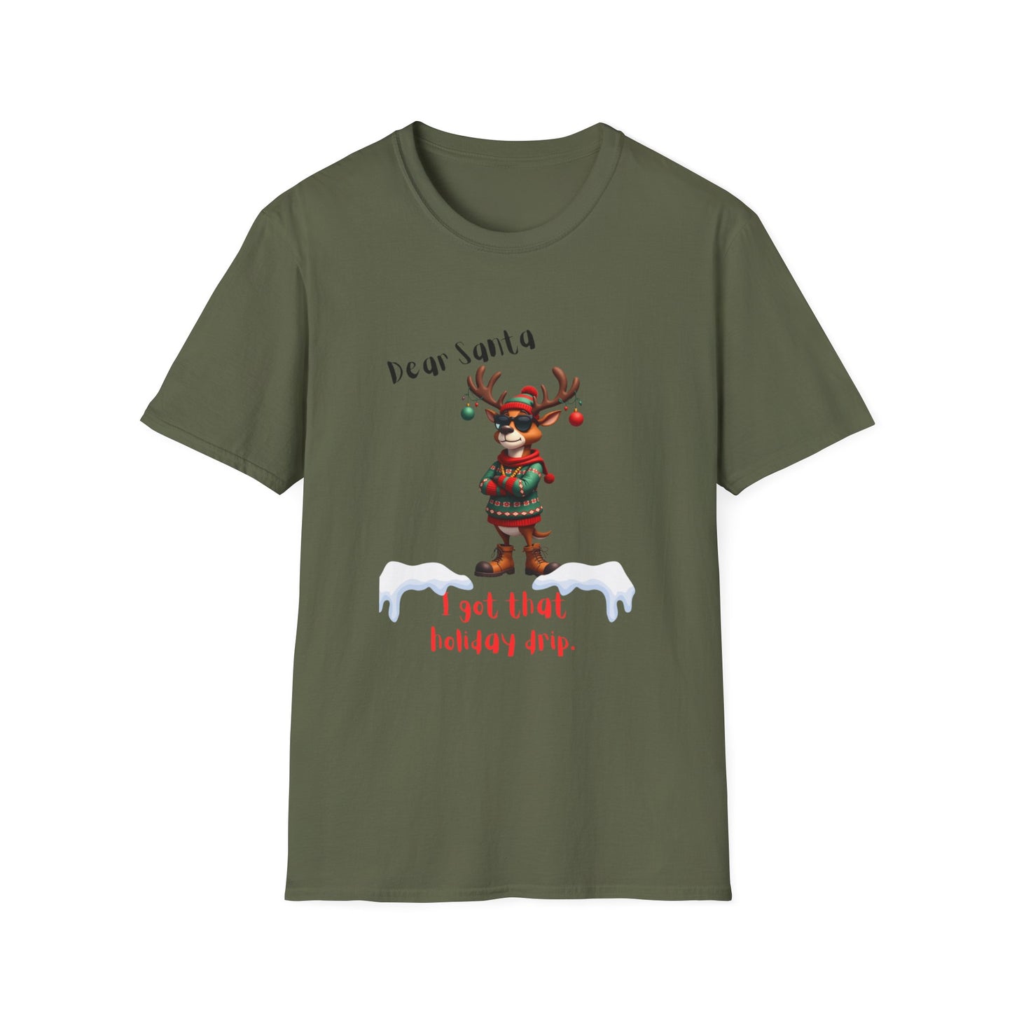 Cool Reindeer Christmas DripDear Santa