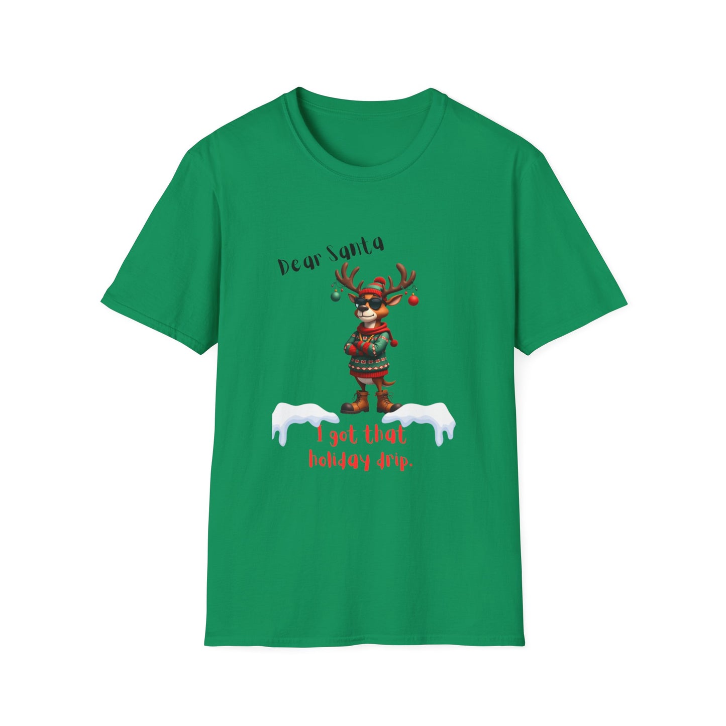 Cool Reindeer Christmas DripDear Santa