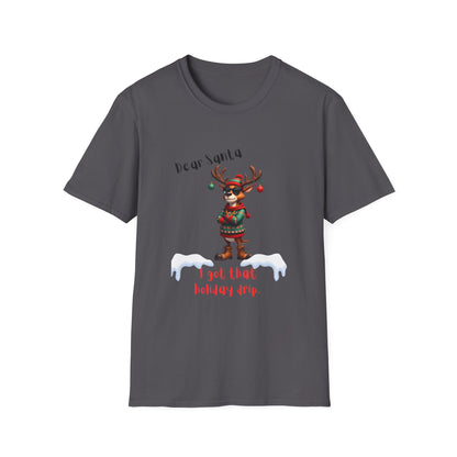 Cool Reindeer Christmas DripDear Santa