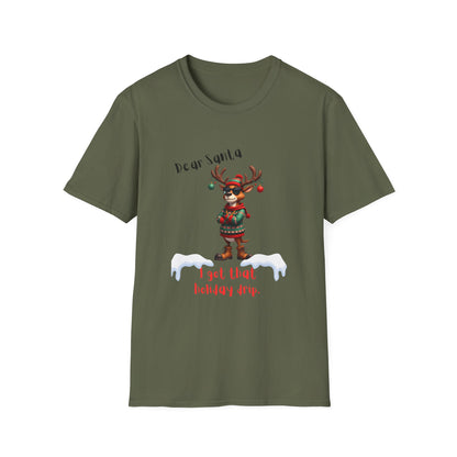 Cool Reindeer Christmas DripDear Santa