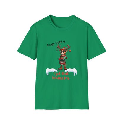Cool Reindeer Christmas DripDear Santa
